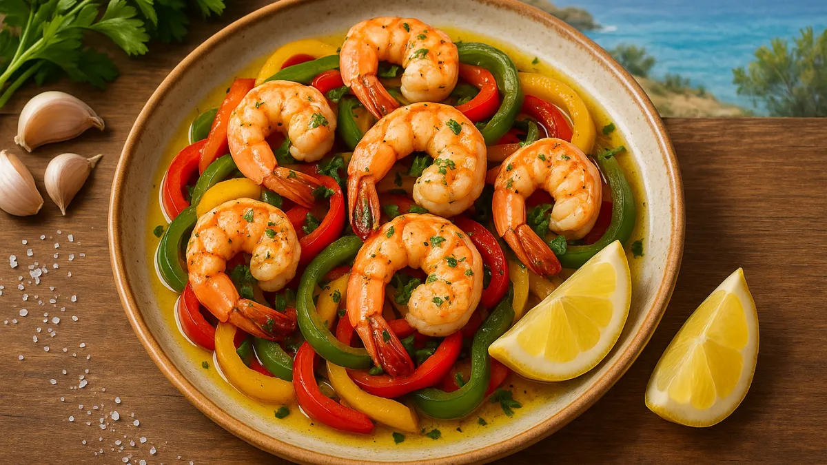 Mediterranean Shrimp Recipe With Bell Peppers
