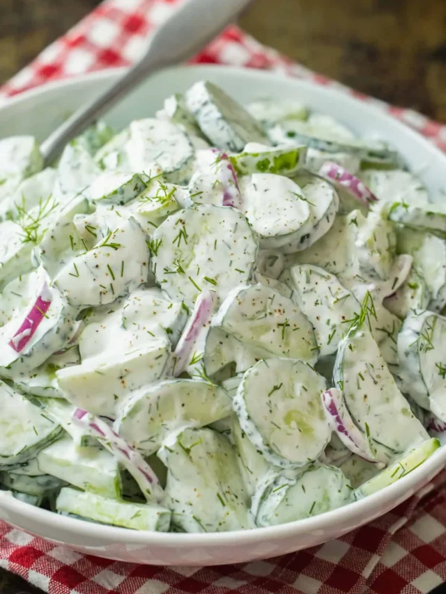 Creamy Cucumber Salad Recipe