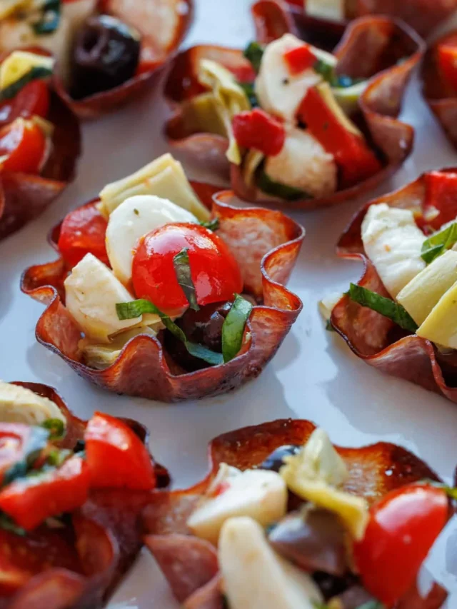 Easy Keto Salami Cups Appetizer Recipe
