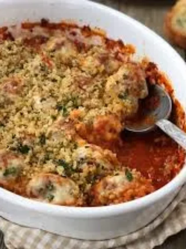 Meatballs Parmesan Casserole Recipe