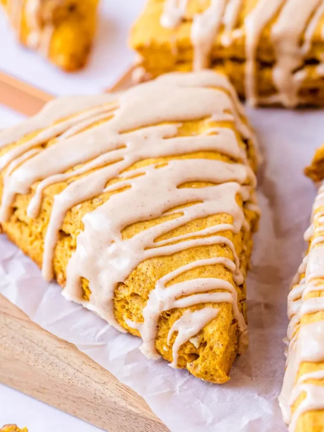 Easy Pumpkin Scones with Maple Glaze